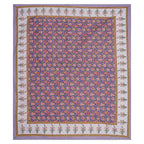 Rudra Bazaar Purple 210 TC Cotton Double King Bedsheet With 2 Pillow Covers