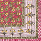 Rudra Bazaar Red 210 TC Cotton Double King Bedsheet With 2 Pillow Covers