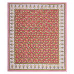 Rudra Bazaar Red 210 TC Cotton Double King Bedsheet With 2 Pillow Covers