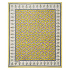 Rudra Bazaar Yellow 210 TC Cotton Double King Bedsheet With 2 Pillow Covers