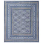 Rudra Bazaar Blue 210 TC Cotton Double King Bedsheet With 2 Pillow Covers