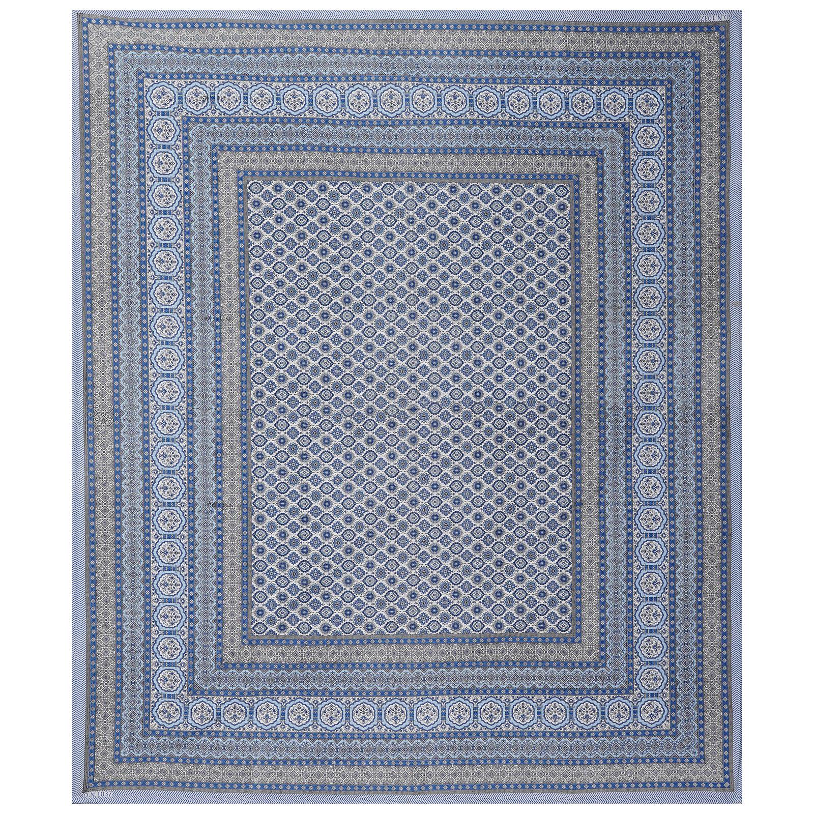 Rudra Bazaar Blue 210 TC Cotton Double King Bedsheet With 2 Pillow Covers