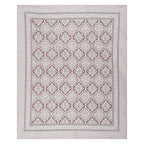 Rudra Bazaar Brown 210 TC Cotton Double King Bedsheet With 2 Pillow Covers