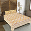 Rudra Bazaar Gold 210 TC Cotton Double King Bedsheet With 2 Pillow Covers
