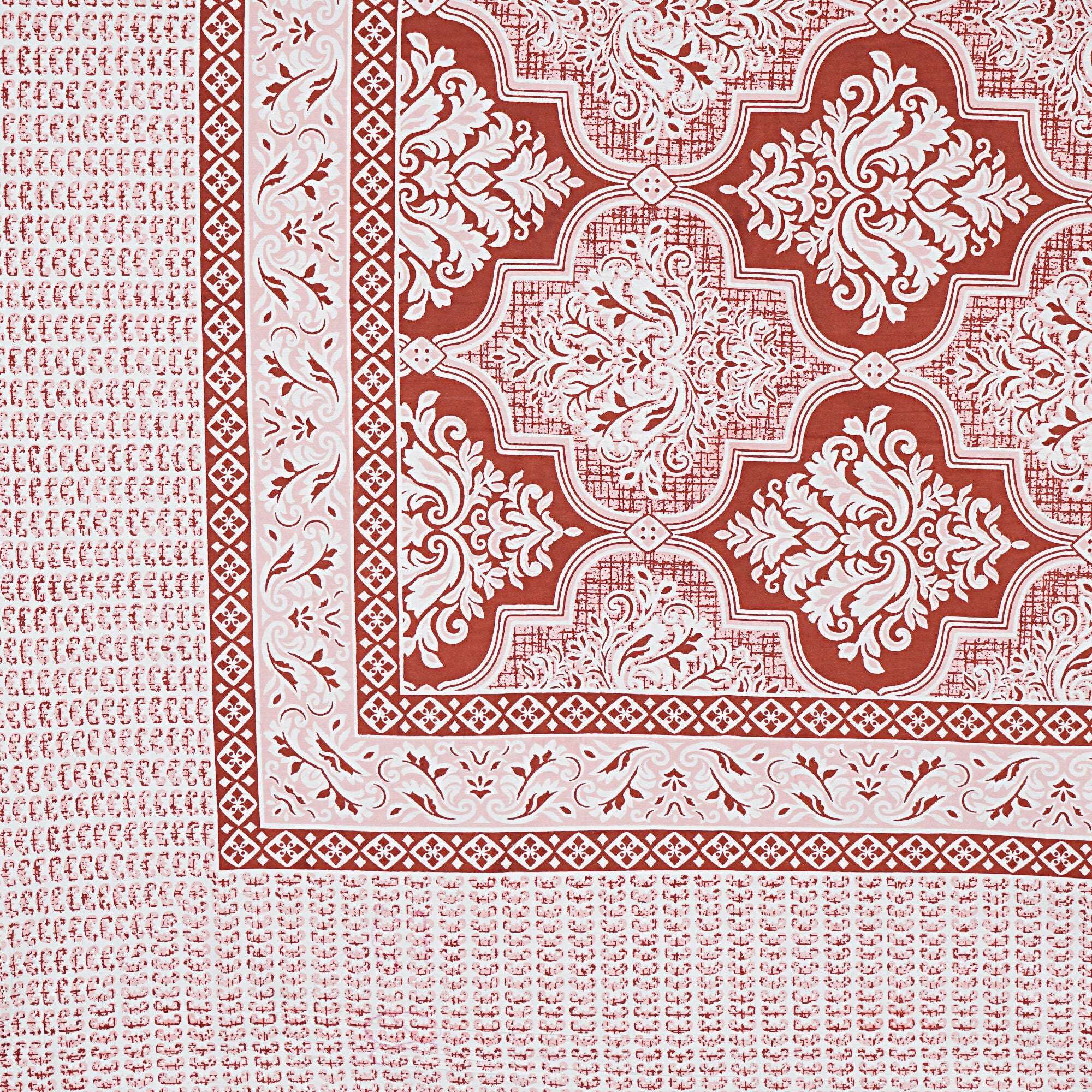 Rudra Bazaar Peach 210 TC Cotton Double King Bedsheet With 2 Pillow Covers