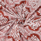 Rudra Bazaar Peach 210 TC Cotton Double King Bedsheet With 2 Pillow Covers