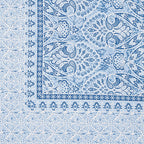 Rudra Bazaar Blue 210 TC Cotton Double King Bedsheet With 2 Pillow Covers