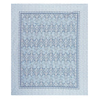 Rudra Bazaar Blue 210 TC Cotton Double King Bedsheet With 2 Pillow Covers