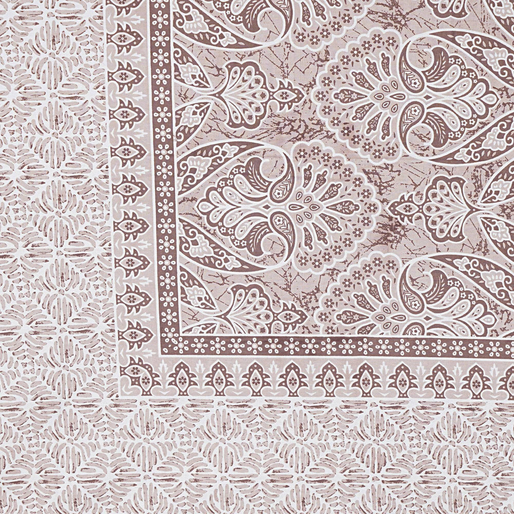 Rudra Bazaar Brown 210 TC Cotton Double King Bedsheet With 2 Pillow Covers