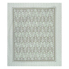 Rudra Bazaar Green 210 TC Cotton Double King Bedsheet With 2 Pillow Covers