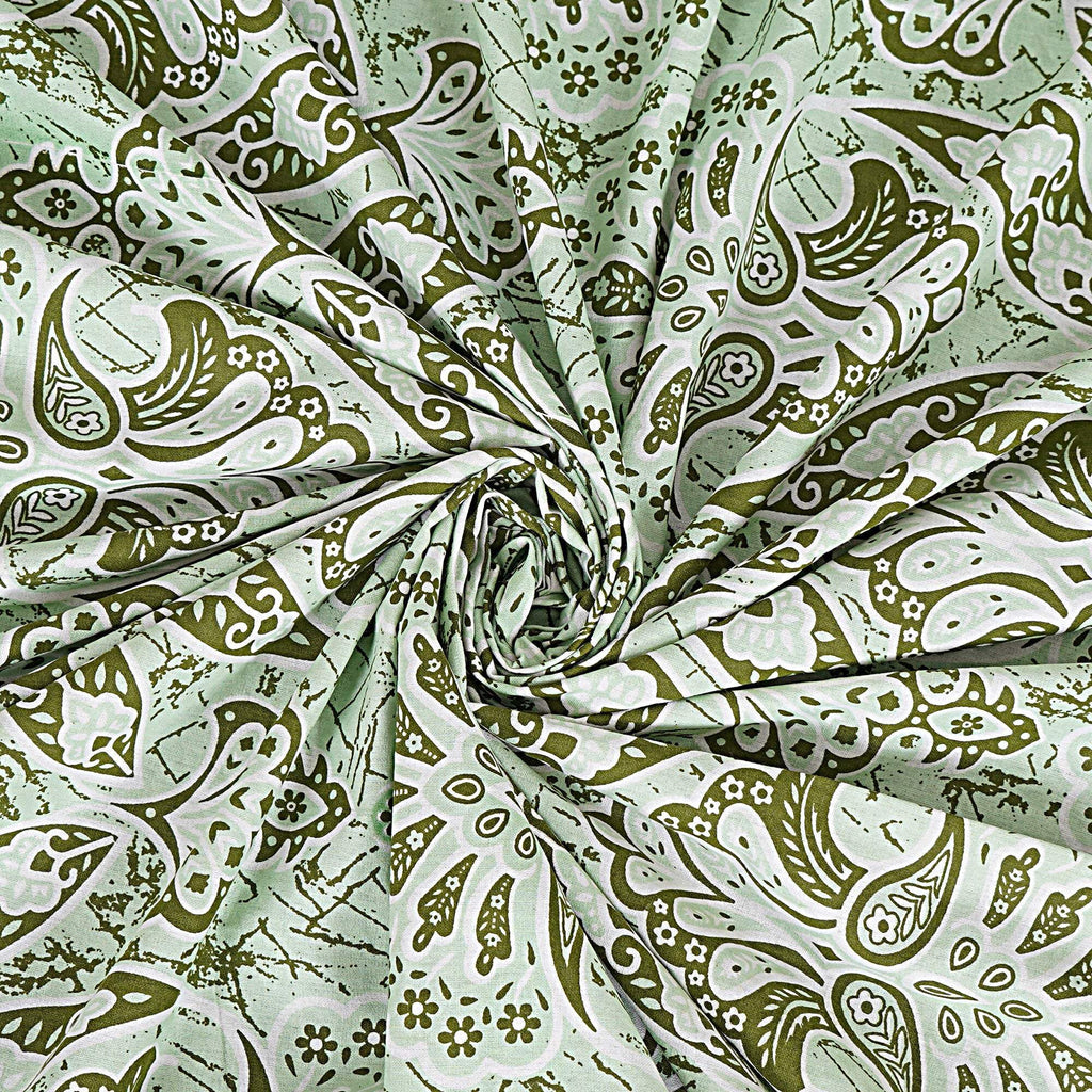 Rudra Bazaar Green 210 TC Cotton Double King Bedsheet With 2 Pillow Covers