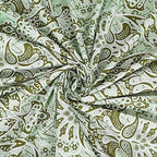 Rudra Bazaar Green 210 TC Cotton Double King Bedsheet With 2 Pillow Covers