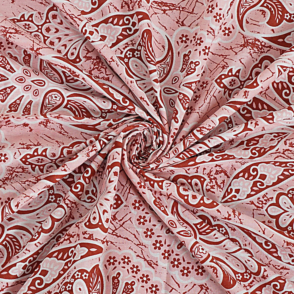 Rudra Bazaar Peach 210 TC Cotton Double King Bedsheet With 2 Pillow Covers