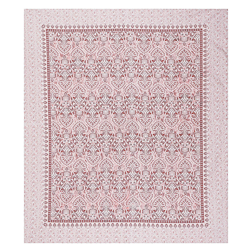 Rudra Bazaar Peach 210 TC Cotton Double King Bedsheet With 2 Pillow Covers