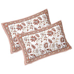 Rudra Bazaar Brown 210 TC Cotton Double King Bedsheet With 2 Pillow Covers