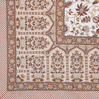 Rudra Bazaar Brown 210 TC Cotton Double King Bedsheet With 2 Pillow Covers