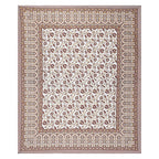 Rudra Bazaar Brown 210 TC Cotton Double King Bedsheet With 2 Pillow Covers