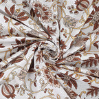 Rudra Bazaar Brown 210 TC Cotton Double King Bedsheet With 2 Pillow Covers