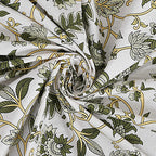 Rudra Bazaar Green 210 TC Cotton Double King Bedsheet With 2 Pillow Covers