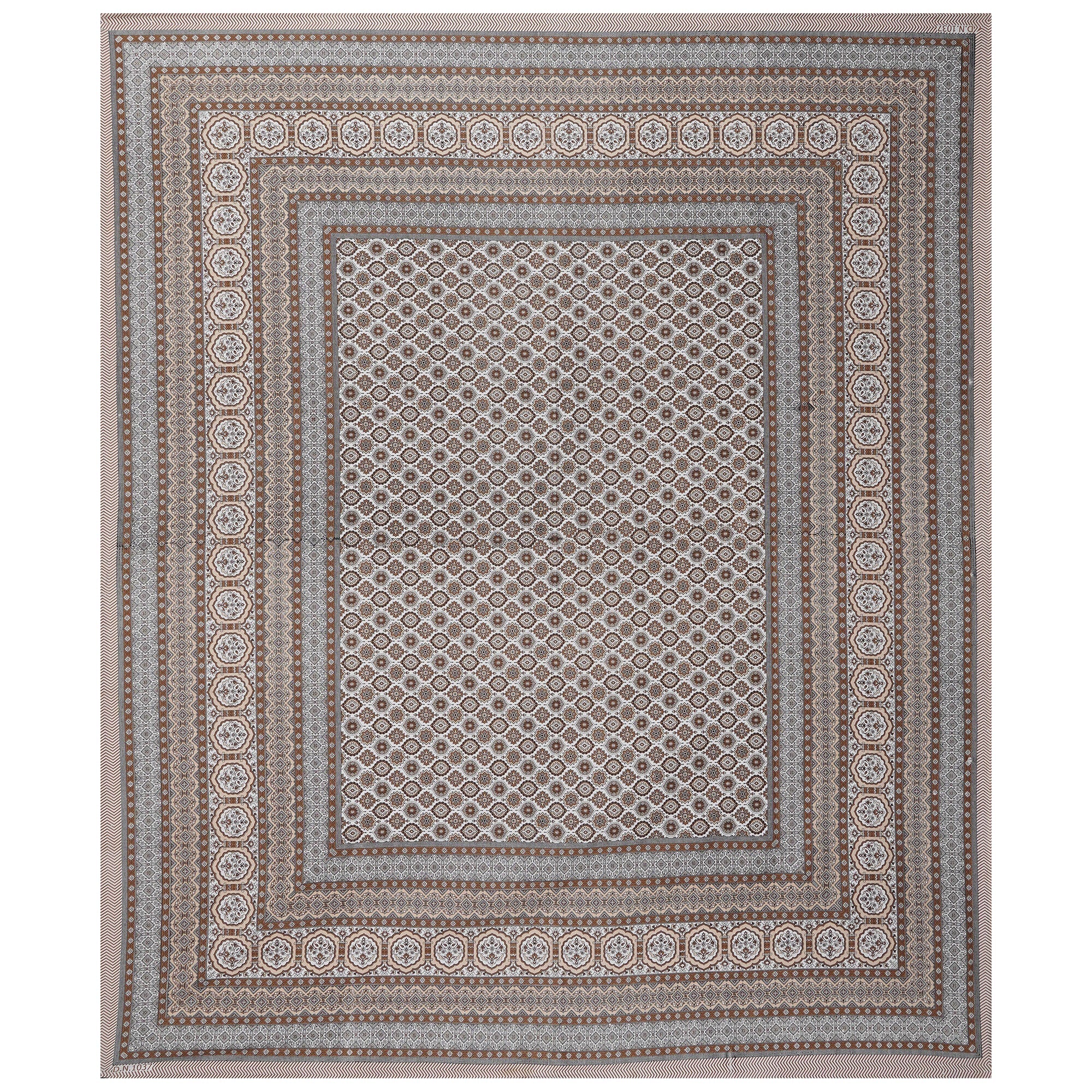 Rudra Bazaar Brown 210 TC Cotton Double King Bedsheet With 2 Pillow Covers