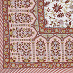 Rudra Bazaar Peach 210 TC Cotton Double King Bedsheet With 2 Pillow Covers