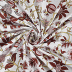 Rudra Bazaar Peach 210 TC Cotton Double King Bedsheet With 2 Pillow Covers