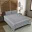 Rudra Bazaar Grey 210 TC Cotton Double King Bedsheet With 2 Pillow Covers