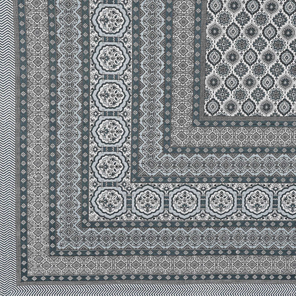 Rudra Bazaar Grey 210 TC Cotton Double King Bedsheet With 2 Pillow Covers