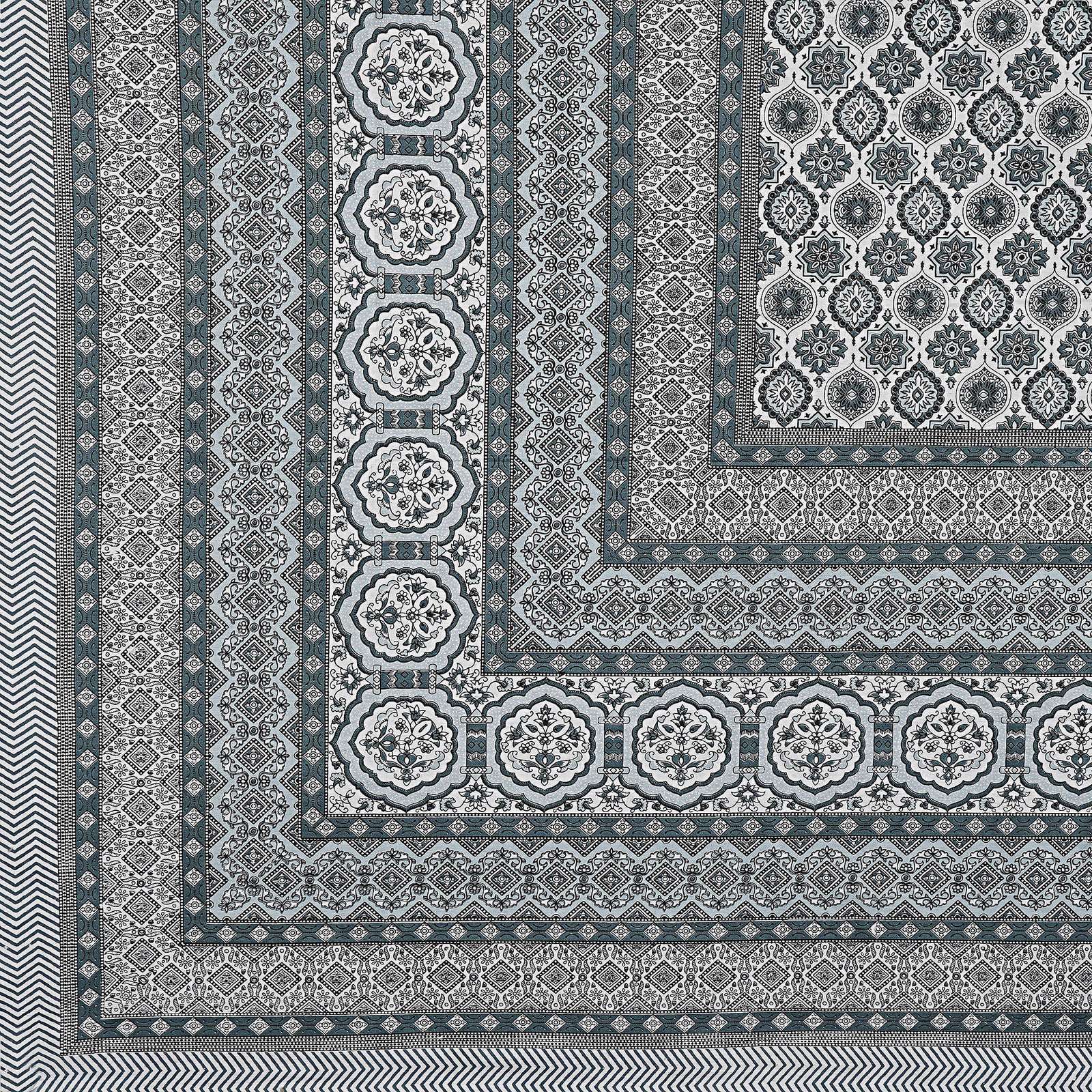 Rudra Bazaar Grey 210 TC Cotton Double King Bedsheet With 2 Pillow Covers