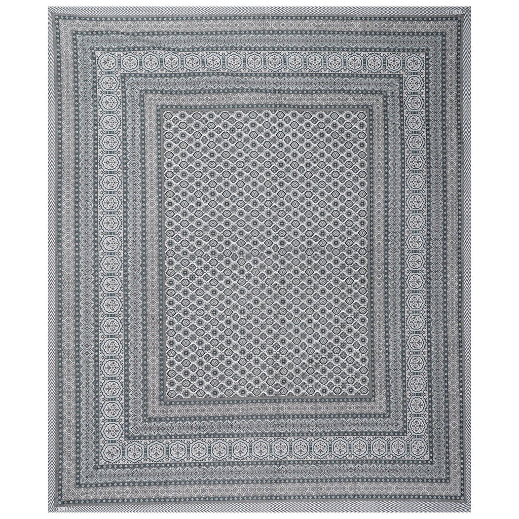 Rudra Bazaar Grey 210 TC Cotton Double King Bedsheet With 2 Pillow Covers