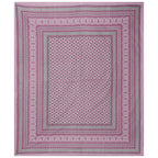 Rudra Bazaar Pink 210 TC Cotton Double King Bedsheet With 2 Pillow Covers