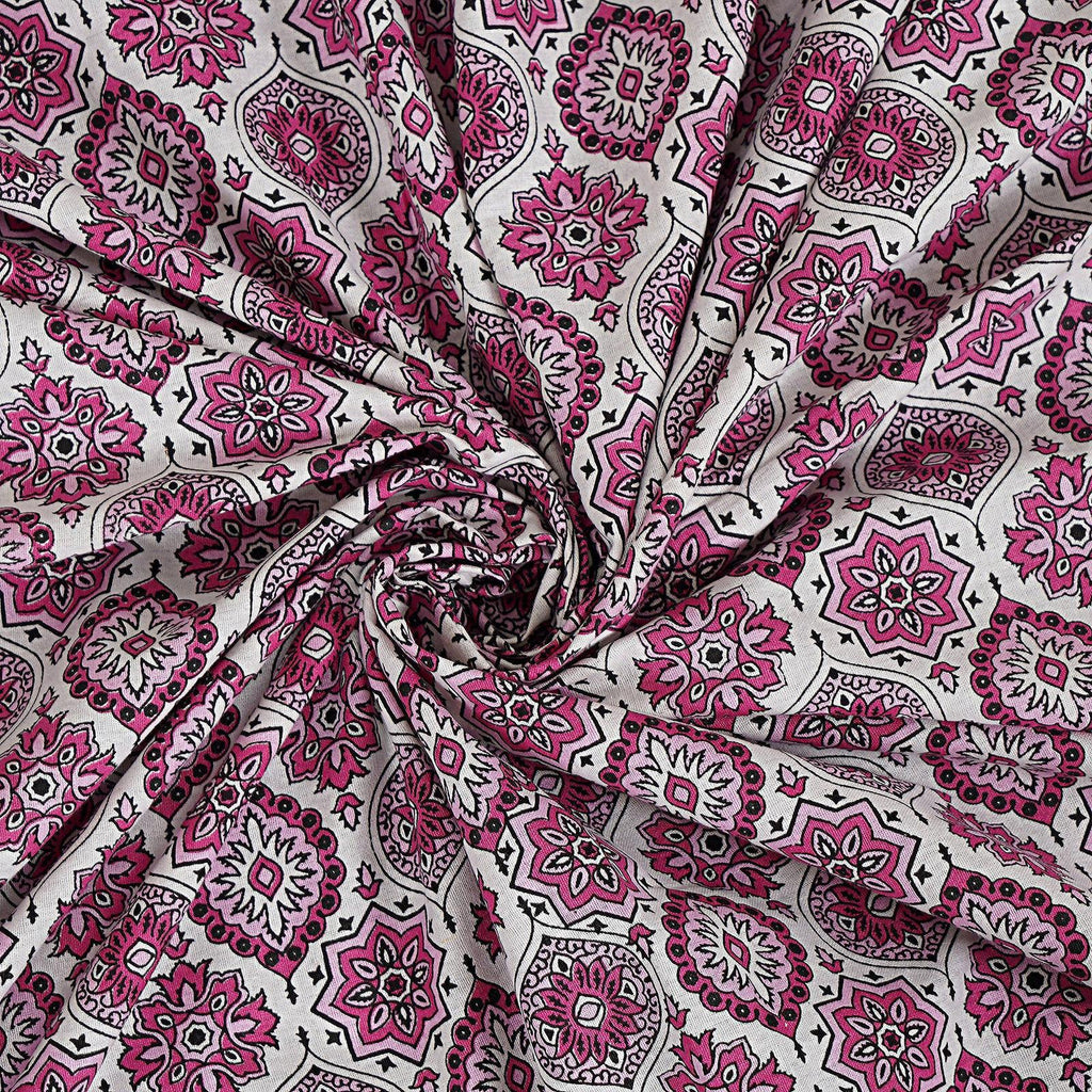 Rudra Bazaar Pink 210 TC Cotton Double King Bedsheet With 2 Pillow Covers