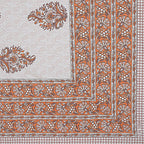 Rudra Bazaar Orange 210 TC Cotton Double King Bedsheet With 2 Pillow Covers