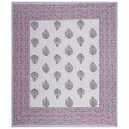 Rudra Bazaar Purple 210 TC Cotton Double King Bedsheet With 2 Pillow Covers