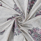 Rudra Bazaar Purple 210 TC Cotton Double King Bedsheet With 2 Pillow Covers