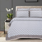 Rudra Bazaar Brown 210 TC Cotton Double King Bedsheet With 2 Pillow Covers