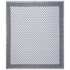 Rudra Bazaar Grey 210 TC Cotton Double King Bedsheet With 2 Pillow Covers