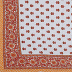 Rudra Bazaar Orange 210 TC Cotton Double King Bedsheet With 2 Pillow Covers