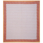 Rudra Bazaar Orange 210 TC Cotton Double King Bedsheet With 2 Pillow Covers