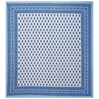 Rudra Bazaar Blue 210 TC Cotton Double King Bedsheet With 2 Pillow Covers