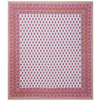 Rudra Bazaar Pink 210 TC Cotton Double King Bedsheet With 2 Pillow Covers