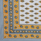 Rudra Bazaar Yellow 210 TC Cotton Double King Bedsheet With 2 Pillow Covers