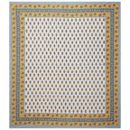 Rudra Bazaar Yellow 210 TC Cotton Double King Bedsheet With 2 Pillow Covers