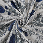 Rudra Bazaar Blue 210 TC Cotton Double King Bedsheet With 2 Pillow Covers