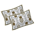 Rudra Bazaar Green 210 TC Cotton Double King Bedsheet With 2 Pillow Covers