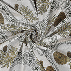 Rudra Bazaar Green 210 TC Cotton Double King Bedsheet With 2 Pillow Covers