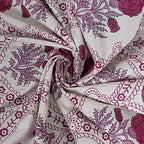 Rudra Bazaar Pink 210 TC Cotton Double King Bedsheet With 2 Pillow Covers