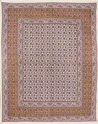 Rudra Bazaar Purple Brown 210 TC Cotton Double King Bedsheet With 2 Pillow Covers