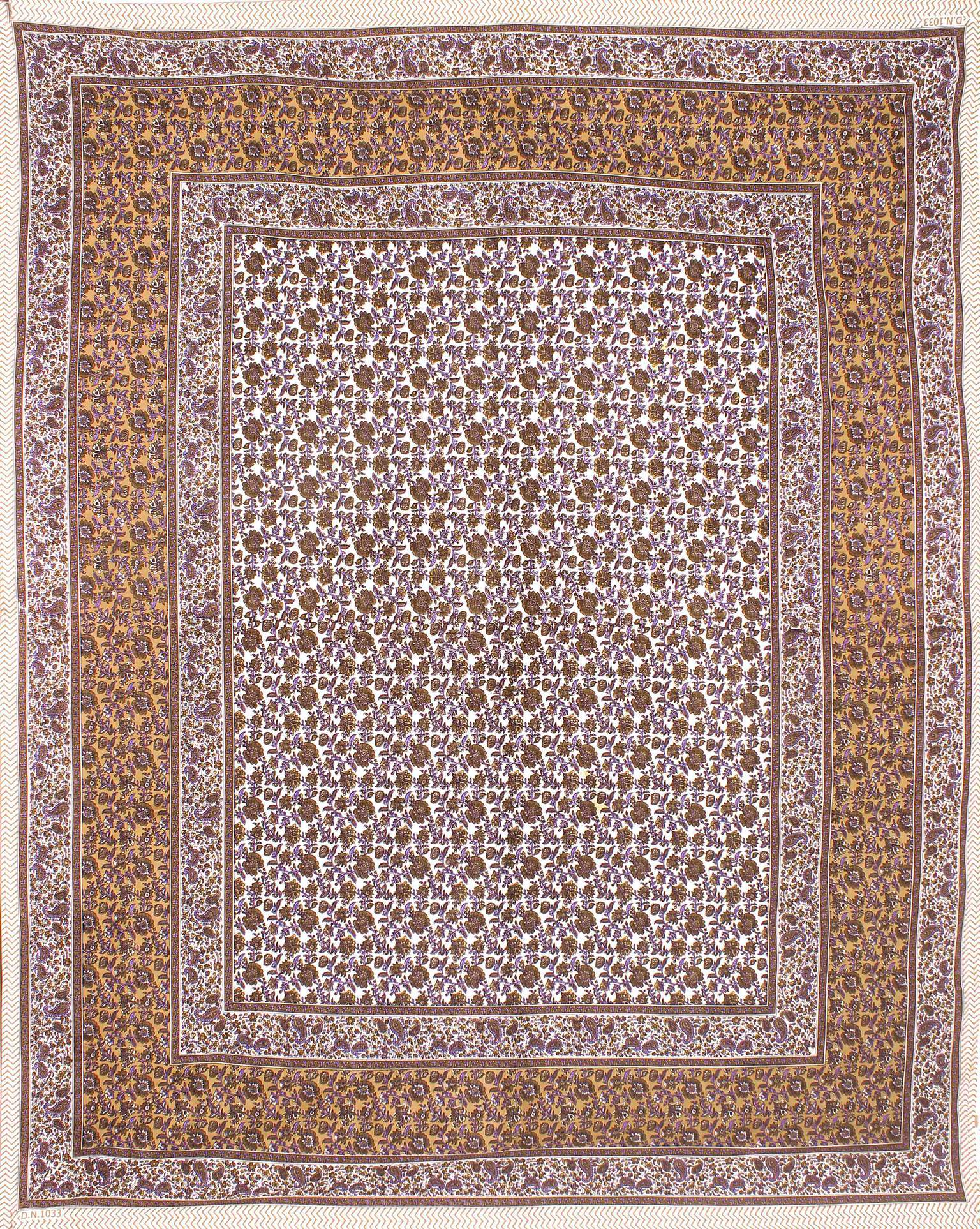 Rudra Bazaar Purple Brown 210 TC Cotton Double King Bedsheet With 2 Pillow Covers