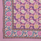 Rudra Bazaar Pink 210 TC Cotton Double King Bedsheet With 2 Pillow Covers